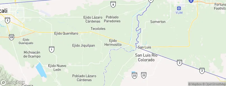 Hermosillo, Mexico Map