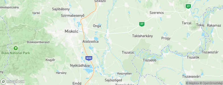 Hernádnémeti, Hungary Map