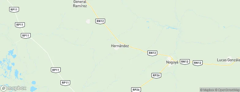 Hernández, Argentina Map