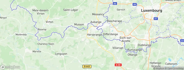 Herserange, France Map