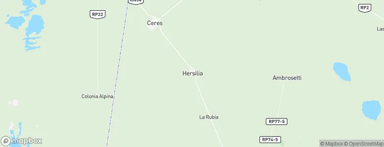 Hersilia, Argentina Map
