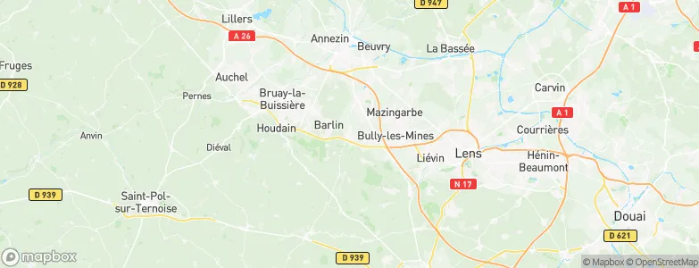 Hersin-Coupigny, France Map