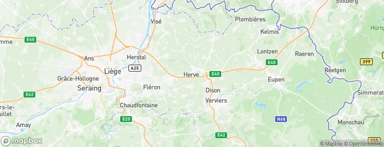 Herve, Belgium Map