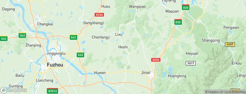 Heshi, China Map