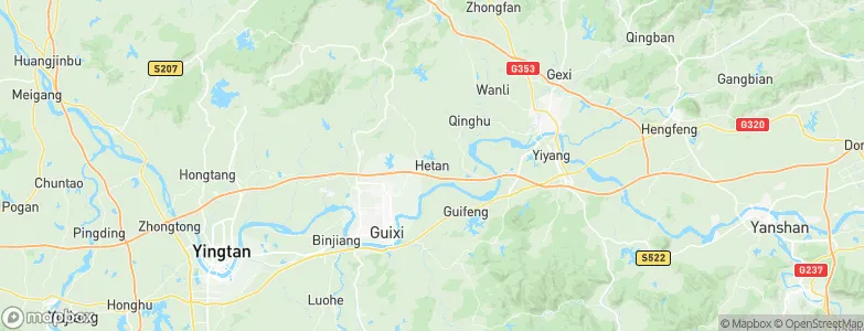 Hetan, China Map
