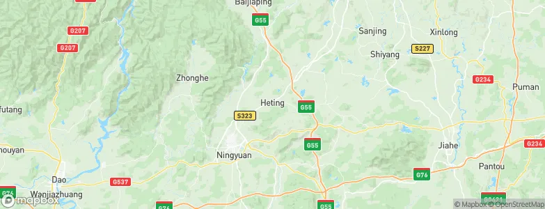 Heting, China Map