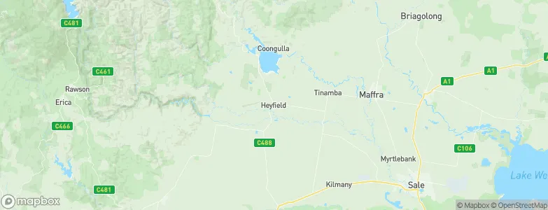 Heyfield, Australia Map