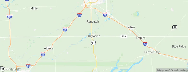 Heyworth, United States Map