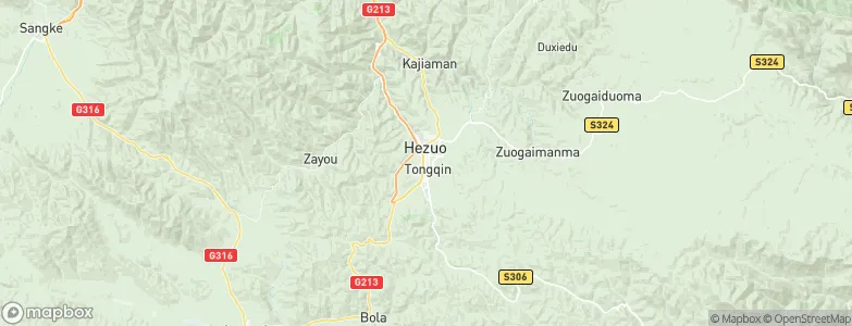 Hezuo, China Map