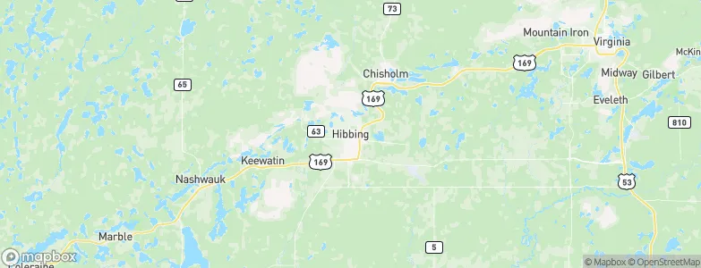 Hibbing, United States Map