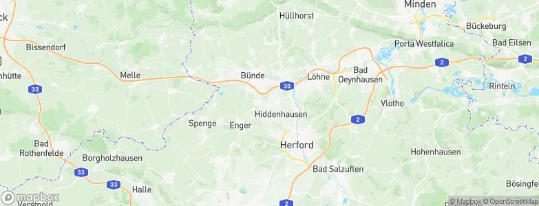Hiddenhausen, Germany Map