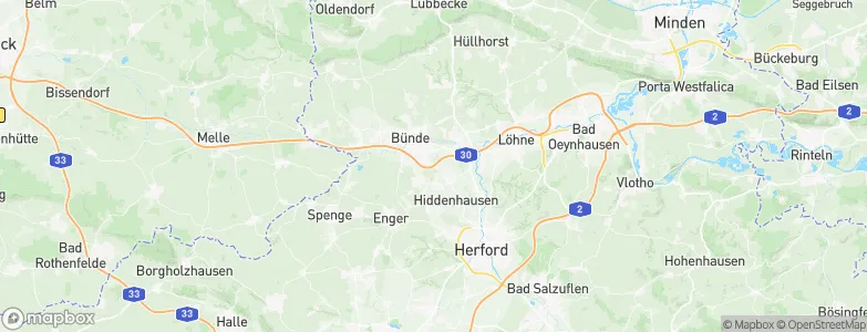 Hiddenhausen, Germany Map