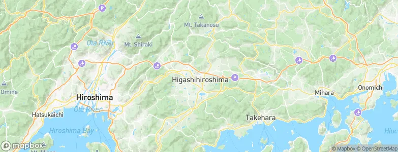 Higashi-Hiroshima, Japan Map