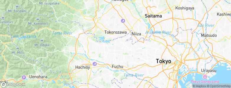 Higashimurayama, Japan Map