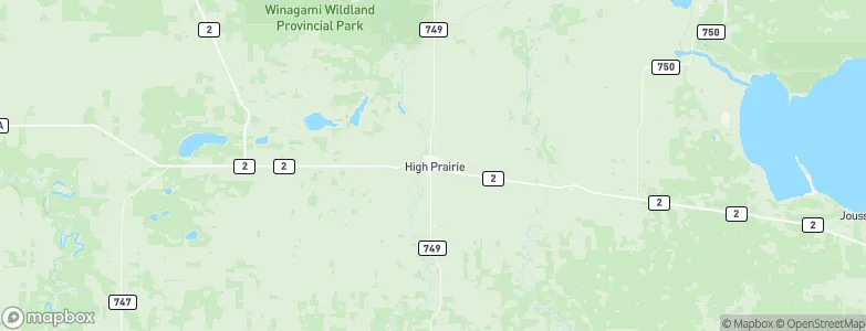 High Prairie, Canada Map