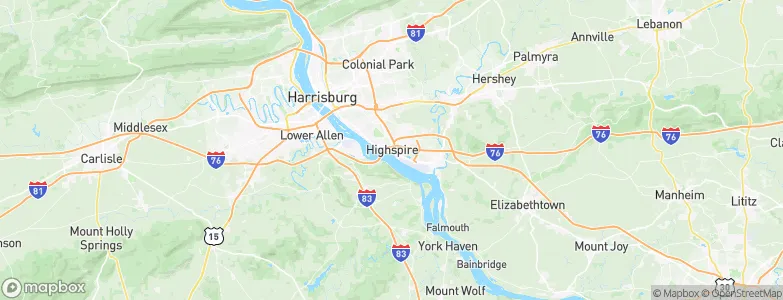 Highspire, United States Map