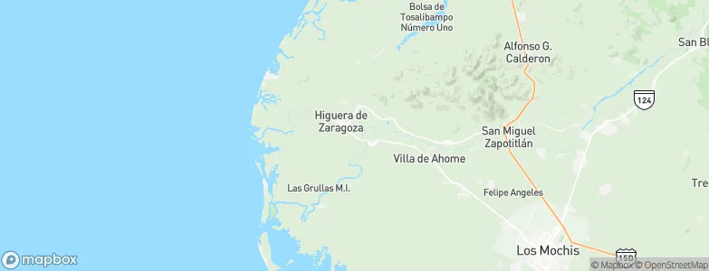 Higuera de Zaragoza, Mexico Map