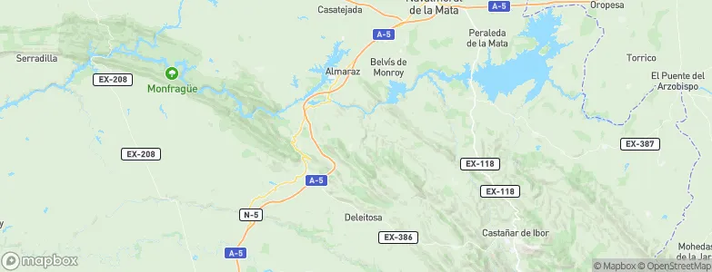 Higuera, Spain Map