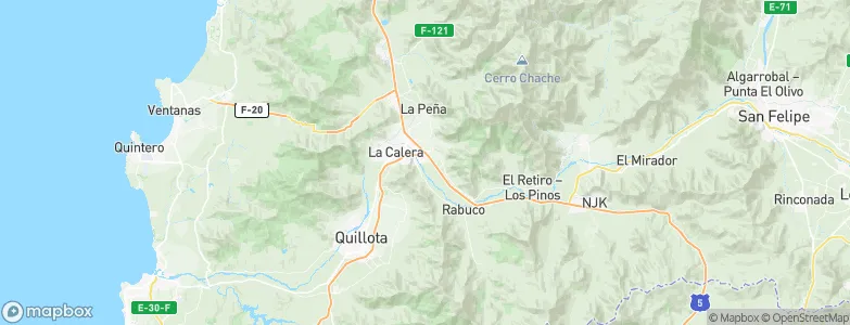 Hijuelas, Chile Map