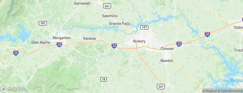 Hildebran, United States Map