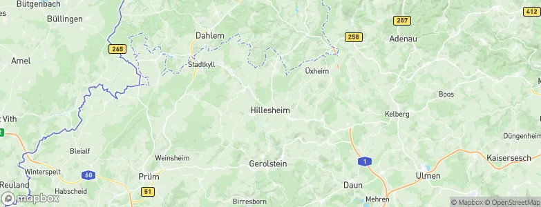 Hillesheim, Germany Map