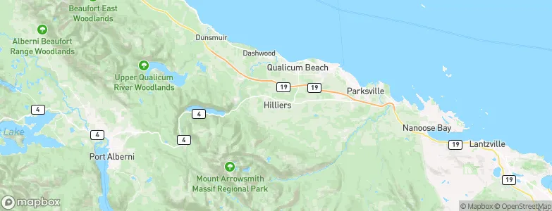 Hilliers, Canada Map
