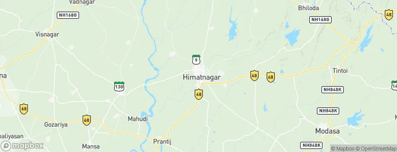Himatnagar, India Map