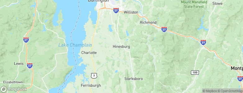 Hinesburg, United States Map
