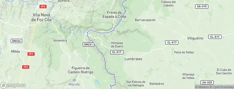 Hinojosa de Duero, Spain Map