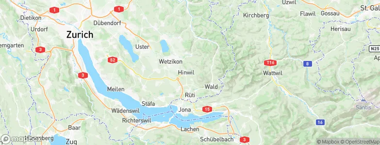 Hinwil, Switzerland Map