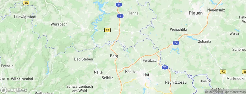 Hirschberg, Germany Map
