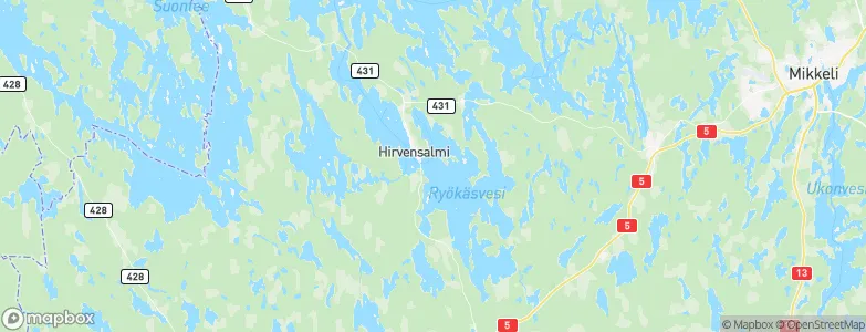 Hirvensalmi, Finland Map