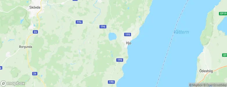 Hjo Municipality, Sweden Map
