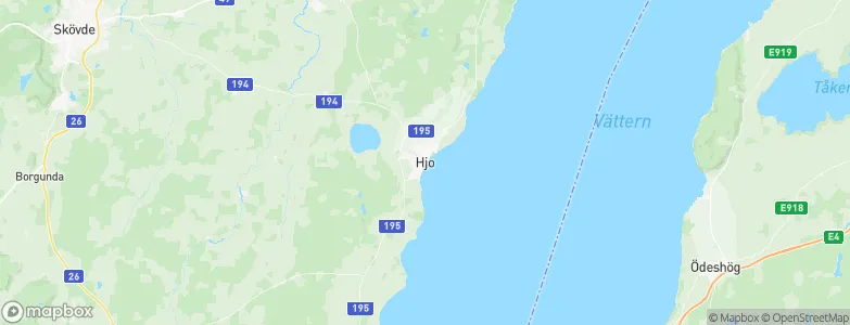 Hjo, Sweden Map