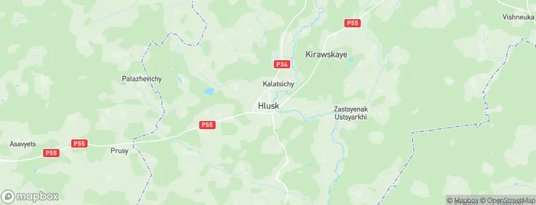 Hlusk, Belarus Map