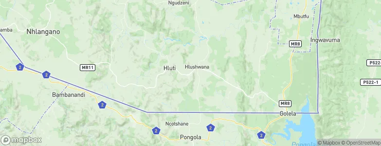 Hluti, Swaziland Map
