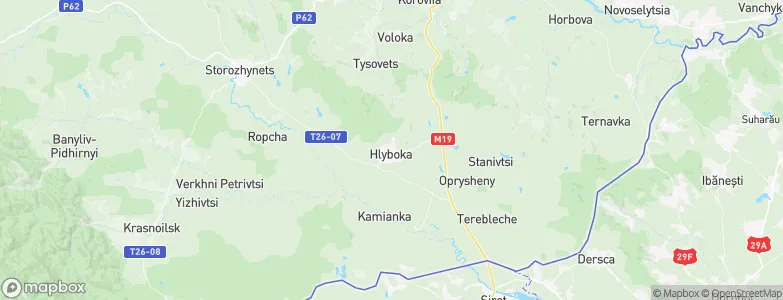 Hlyboka, Ukraine Map