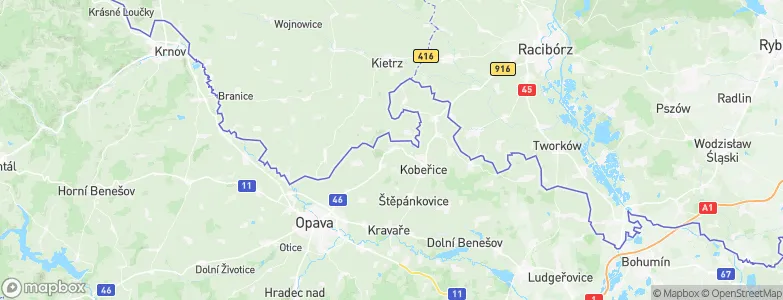 Hněvošice, Czechia Map