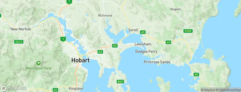 Hobart Airport, Australia Map