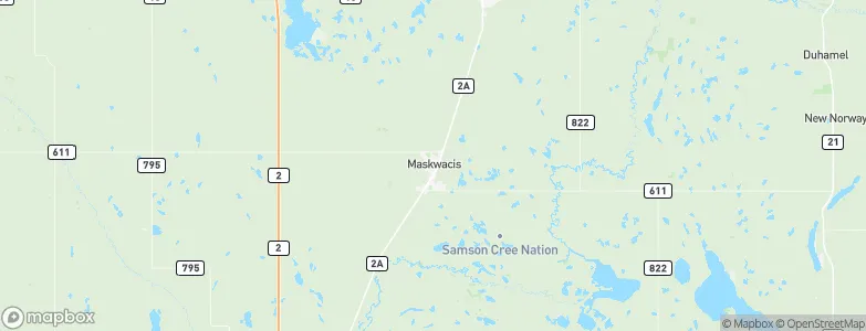 Hobbema, Canada Map