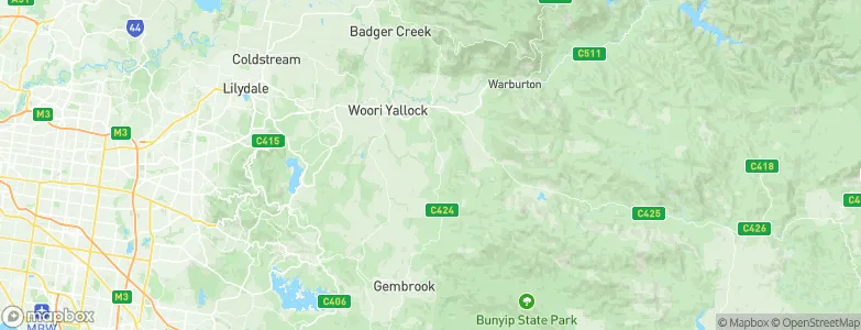 Hoddles Creek, Australia Map