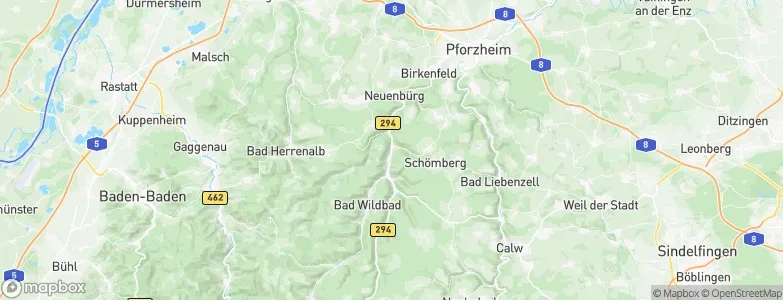 Höfen an der Enz, Germany Map
