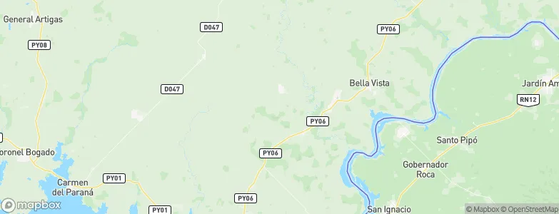 Hohenau, Paraguay Map
