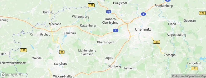 Hohenstein-Ernstthal, Germany Map