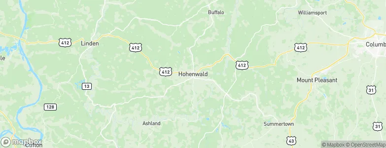 Hohenwald, United States Map
