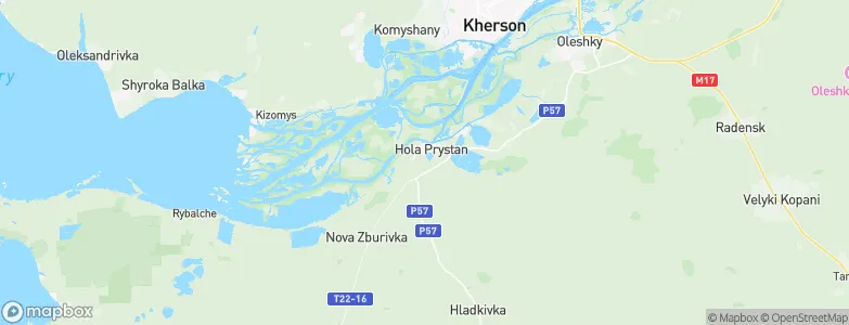 Hola Prystan’, Ukraine Map