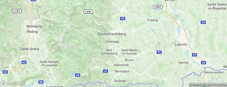 Hollenegg, Austria Map