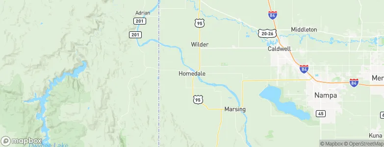 Homedale, United States Map