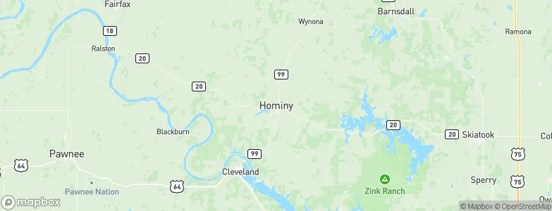 Hominy, United States Map