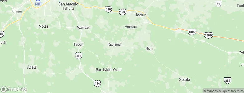 Homun, Mexico Map